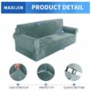 MAXIJIN Thick Velvet Sofa Covers 3 Seater Super Stretch Non Slip Couch Cover for Dogs Cat Pet Friendly 1-Piece Elastic Furniture Protector Plush