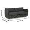 Patio Sofas Outdoor Patio Sofa FourPiece Set of Dialogue Between Courtyard and Garden Outdoor Modular Sofa Color  Style 1 Style 2