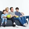 Yogibo Double Oversized Bean Bag Chair Beanbag Bed with a Washable Outer Cover Cozy Sofa for Gaming Reading and Relaxing Filled with Soft Mini Be