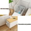 oiakus Sofa Side Table Wood Side Night Stand Table with Double Drawer Nordic Coffee Table Storage Table Save Space Multifunction Locker Lamp Tabl