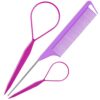 Topsy Tail Hair Tool MORGLES Hair Braiding Tool Purple
