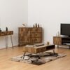 Seconique 1 Drawer Coffee Table Engineered Wood Medium Oak EffectBlack W 110cm x D 55cm x H 41.5cm