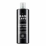 ManCave Blackspice Body Scrub 500ml for Men Warm  Woody Aroma Exfoliate  Cleanse Skin Natural Formulation Vegan Friendly Tube made from Recycled