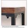 Table 2 Tier Sofa Table Wood Rectangular Console Hall Industrial Entry Table Industrialwith Storage Shelf For Entryway Living Room Hallway In 3 S