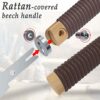 Japanese Hand Saw 10.4 Inch, Double Edge Progressive 7-10/17 TPI Flush Cut Saw, Detachable & Flexible SK5 Blade Wood Saw for Hardwood & Softwood