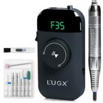 LUGX Professional Brushless Nail Drill Machine 35000RPM Rechargeable Cordless Nail Drill Portable Electrical File for Acrylic Gel Manicure Pedicu