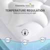 SLEEP ZONE Cooling Mattress Topper King Size Mattress Pad, Quilted Fitted Mattress Cover, Machine Washable, Soft Fluffy Down Alternative, Deep Po
