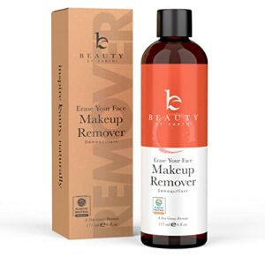 Makeup Remover with Organic and Natural Ingredients Gentle Oil Free Ultra Lightweight Liquid for Easy Removing and Cleansing Eye or Face Make up