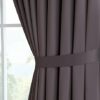 ASATEX Pair of 2 XXXL Wall to Wall Black Color Blackout Curtains Panels. Each of Room Divider Drapes is 108 x 132. Total Width 18 Feet. Includes