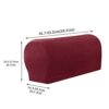 Amusingtao Armrest Covers Sofa Set of 2 Stretch Armchair Couch Anti-Slip Waterproof Furniture Protector Slipcovers for Armrest Chair Covers (Wine