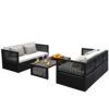 Patio Sofas Outdoor Sofa Cover AllWeather Modular Sofa Garden Combination Dialogue Set Color  Style 4 Style 1