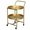 GFHLP Removable Small Coffee Table Round Belt Wheel Sofa Side Light Living Room Corner Bedroom Bedside Creative Table