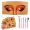 The Perfect Aid to Practicing Makeup Facial Eye Makeup Practice Board Silicone Practice Makeup Face Board Lash View Eyelids Training for Practice
