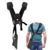 YOUSHARES Strimmer Harness Padded - Petrol Strimmer Strap with Double Shoulder Nylon Belt Adjustable for Brush Cutter or Gardenning Stihl Strimme