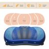 Dskeuzeew Vibration Plate Exercise Machine - Oscillation, Waver Machine Vibration with Bluetooth Speakers, Rope Skipping 99 Levels Massage Vibrat