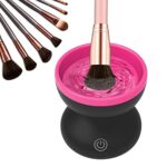 Electric Makeup Brush Cleaner Machine  Hoedia Makeup Brush Cleaner Portable Automatic Cosmetic Brush Cleaner Tools Brush Cleaner Spinner Makeup B
