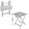 WOLTU Aluminium Folding Table Camping Table Balcony Table Garden Table Foldable Aluminium 50.5 x 47 x 59.5 cm (L x W x H) Side Table for Garden,
