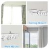 Ceiling Curtain Track Flexible Curtain Track Ceiling Track for Curtains Bendable Curtain Track Ceiling Wall Mount 9.8Ft Curved Curtain Track Syst