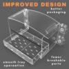 Window Bird Feeder with Removable Seed Tray with Drainage Holes, Clear Window Bird Feeder with Strong Suction Cups, Outdoor Window Bird Feeder wi