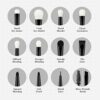Jessup Eyeshadow Brush Set 12pcs Black Eye Makeup Brushes Set Professional with Natural Synthetic Hair for Eyebrow Eyelash Eyeliner Spoolie Blend