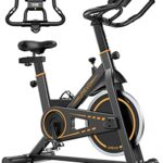 Exercise Bike, UREVO 10kg Flywheel Indoor Exercise Bikes for Home Use with 260LBS Weight Capacity, Indoor Cycling Stationary Bike Fitness for Hom