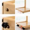 XGHW Nesting Tables Removable Pulley Simple Coffee Table Sofa Side Table Solid Wood Bedroom Computer Desk Bedside Table For Living Room Study Lei