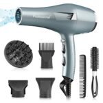 Faszin Ionic Hairdryer Professional Hair Dryer 2500W AC Motor Fast Drying Salon Blow Dryer with 2 Speed 3 Heat Setting with Diffuser Nozzle Conce