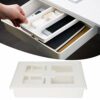 BORDSTRACT Under Desk Storage Drawer, Self Adhesive Under Table Drawer Attachment, Hidden Plastic Desk Storage Tray for Office, Kitchen, Home and