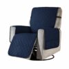 subrtex Quilted Sofa Cover Reversible Sofa Protector 3 Seaters Armchair Cover with Adjustable Elastic Straps, Side Storage Pocket (Sofa,Sand) (So