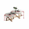 Table XIAOYAN Set of 2 Coffee Wooden Round Multifunction for Living Room Small Unit  White