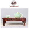 QIANWAN Meditation Table Rectangle Luxury Altar Table Puja Witchcraft Small Wooden Low Table Hand Carved Base For Buddha Sculptures Crafts Orname