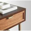 KIZQYN Sturdy Coffee Table Square Wood Side Table Modern Living Room Sofa Side Decor Small Coffee Table Home Retro Drawer Storage Bedside Table O