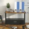 Dripex 2-Tier Printer Desktop Stand Holder, Multi-Purpose Desk Organizer Storage Shelf Fax Rack File Books Shelf 43.5x28x27.5cm