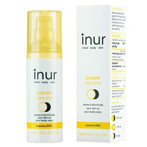 INUR Beauty Pause Night Shot Rejuvenating Night Serum with Matcha and Vitamin C for Youthful and Radiant Skin 35ml