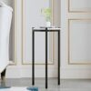 Plant Display Stand Compact Round Side Table 60cm Tall Telephone Table White Marble Console Table for Hallway Balcony Living RoomSize30  30  60cm