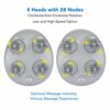 Electric Scalp Massager Head Massager with 4 Removable Fingers Attachments Waterproof Portable Neck Massager for Head Scalp Cleansing Relaxing