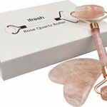 Jade Roller Facial Massage Anti Aging Massage Roller With Gua Sha Scraping Natural Jade Massage Tool Set For Face Neck Body Slimming Rejuvenation