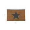 Garden Trading Star Doormat - Natural Crafted in Coir | Indoor Use Only | H2 X W65 X D40cm