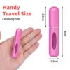 5 PCS Perfume Atomiser Bottles 5ml Mini Refillable Spray Portable Liquid Bottle with Visual Window Empty Travel Bottle for Purse Handbag Pocket L