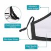Cloth Face Masks with Nose Wire 3D Shape Adjustable Earloop Washable and Reusable Face Mask for Men Women