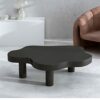NA Modern Solid Wood Coffee Table Low Table Living Room Center Table Small Apartment Side Table Black White Table Color  A Size