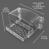 Window Bird Feeder with Removable Seed Tray with Drainage Holes, Clear Window Bird Feeder with Strong Suction Cups, Outdoor Window Bird Feeder wi