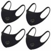 Fabric Breathable Face Mask with Ear Loops Reusable Soft Washable Durable for Everyday Public Use Black