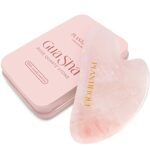 Gua Sha Rose Quartz Tool for Face by Plantifique  Anti Aging Massage Tool  GuaSha Tool for Face  Facial Skin Care Products  Face Massager for You