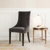 Velvet Wingback Side Chair Cover，Stretch Dining Chair Cover Slipcover Washable Armchair Protector,Seat Cover For Dining Room Banquet Home Wedding