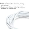 D.A.Y. Republic 4 Meter Curtain Wire Cord with 8 Pairs of Hooks & Eyes, Multi-Purpose Voile Wire Cable, Cut to Size, Perfect for Hanging up Net C
