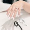 Dowsabel Ring Sizer Measuring Tool, Reusable Finger Size Measuring Tape with Magnified Glass, Clear and Accurate Jewelry Sizing Tool 1-17 USA Rin