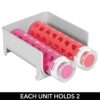 mDesign Set of 4 Modern Bottle Holder – Stackable Water Bottle Holder for Various Drink Bottles – Stylish Kitchen Accessories Set for the Kitchen