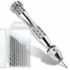 Pin Vise for Resin Casting Molds, LEOBRO Steel Hand Drill, Resin Drill with 10 PCS Drill Bit, Precision Hand Drill Tools for Epoxy Resin Arts Cra