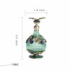 YU FENG Vintage Glass Perfume Bottle with Green Butterfly Empty Refillable Decorative Fragrance Bottle